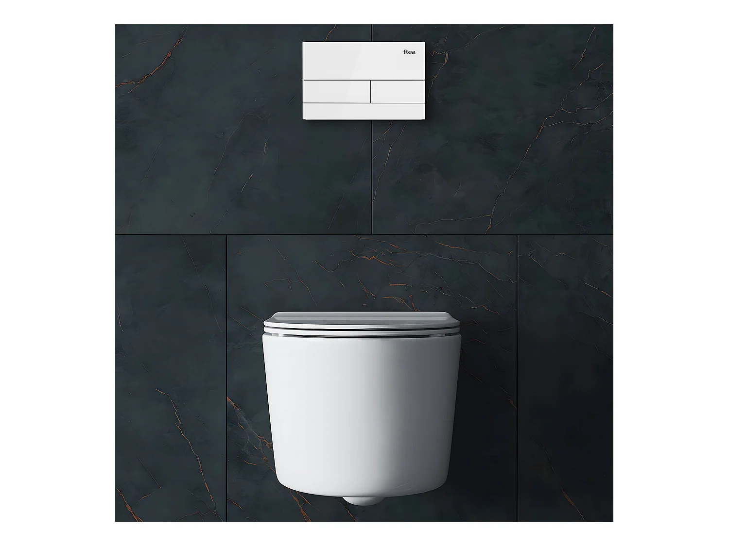 Inbouwreservoir Rea T White + Bedieningspaneel T