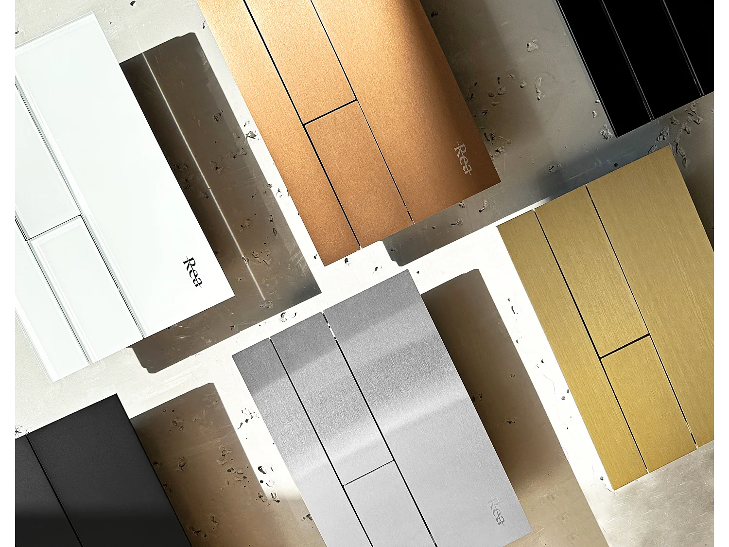 Pulsante Per Supporto Set Da Incasso Wc Rea T Brush Copper