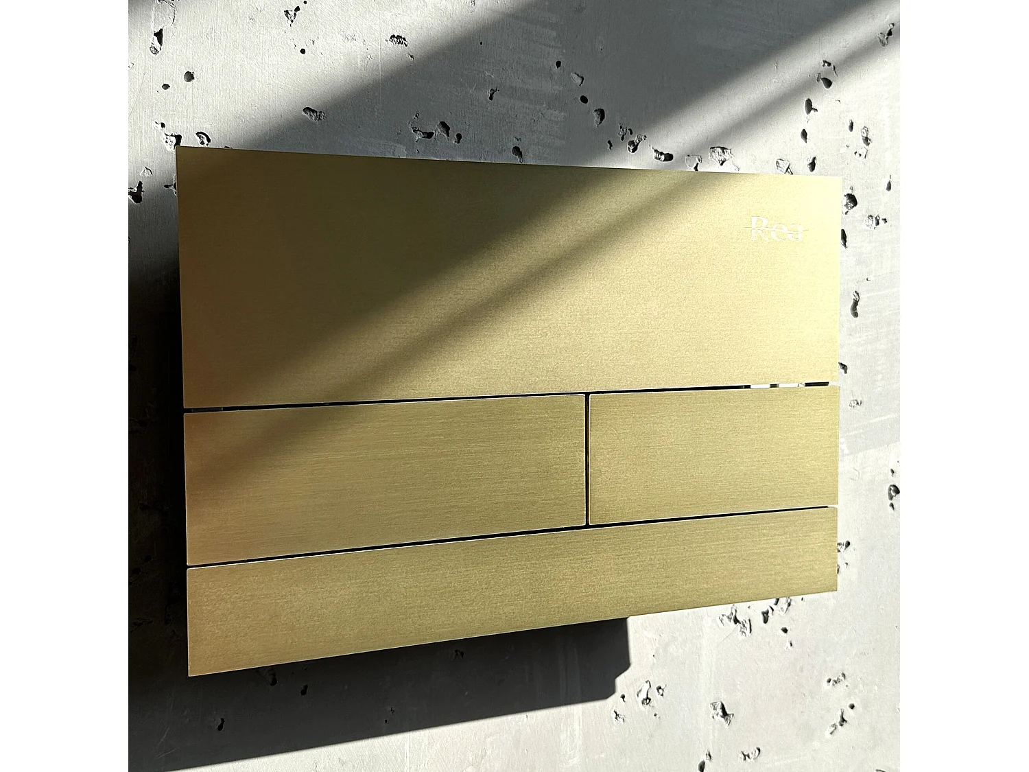 Bâti Support Rea T Brush Gold + Plaque De Commande Wc Type T