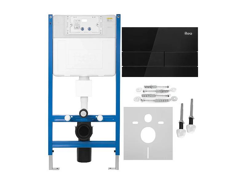 Inbouwreservoir Rea T Black + Bedieningspaneel T