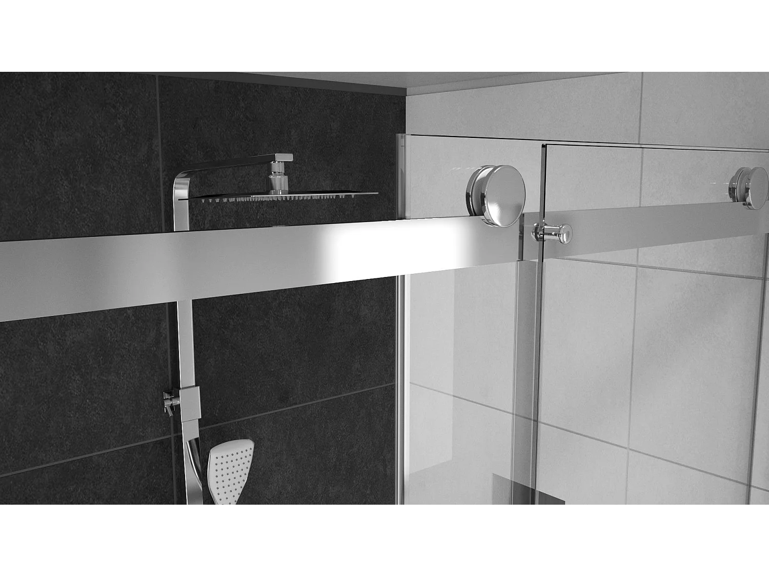 Paroi De Douche Rea Nixon-2 80 Chrome