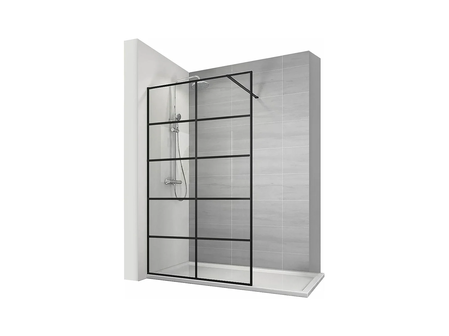 Douchescherm Rea Soleo 90 Black