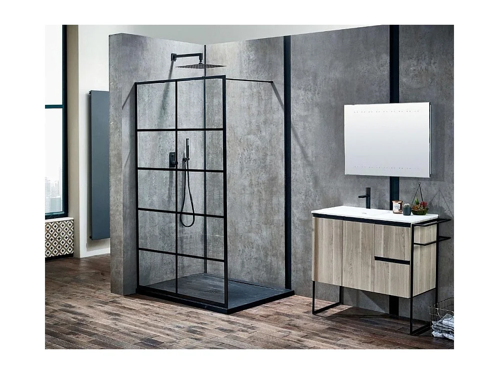 Douchescherm Rea Soleo 90 Black