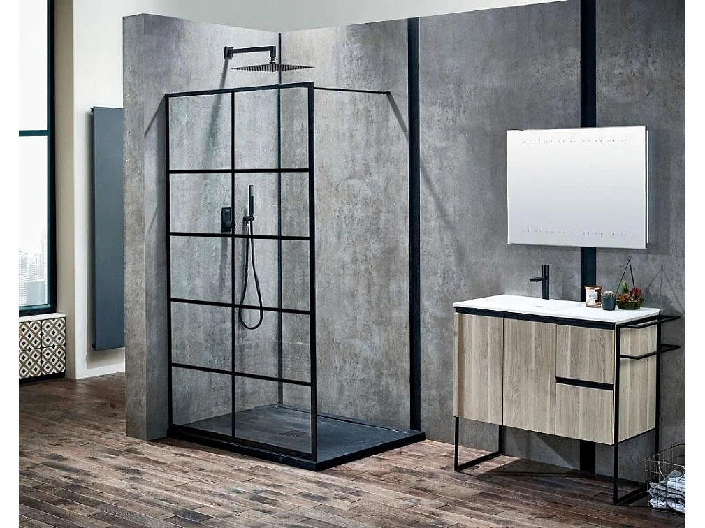 Paroi De Douche Rea Soleo 90 Black