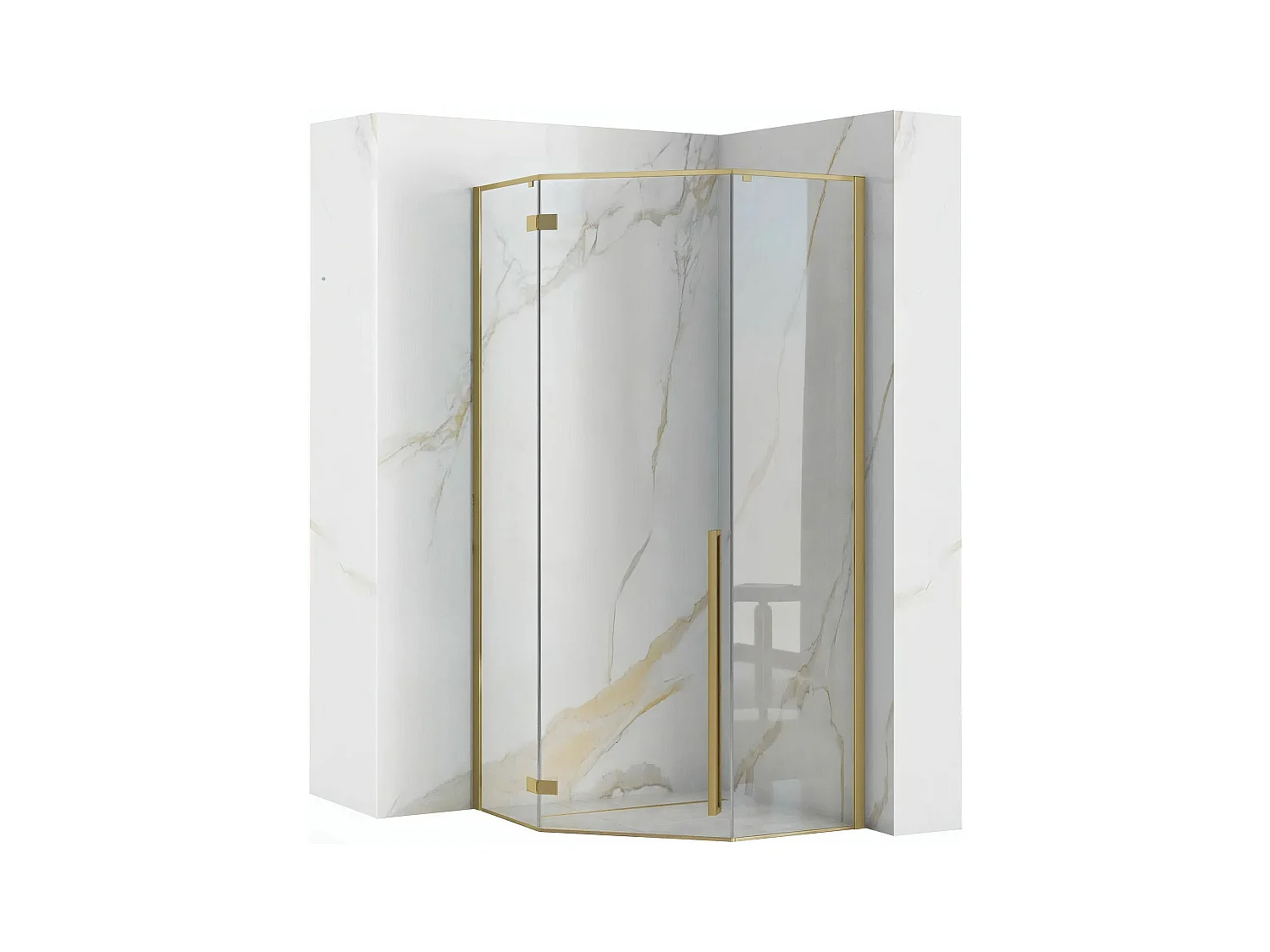 Cabine De Douche Rea Diamond 90X90 Brush Gold