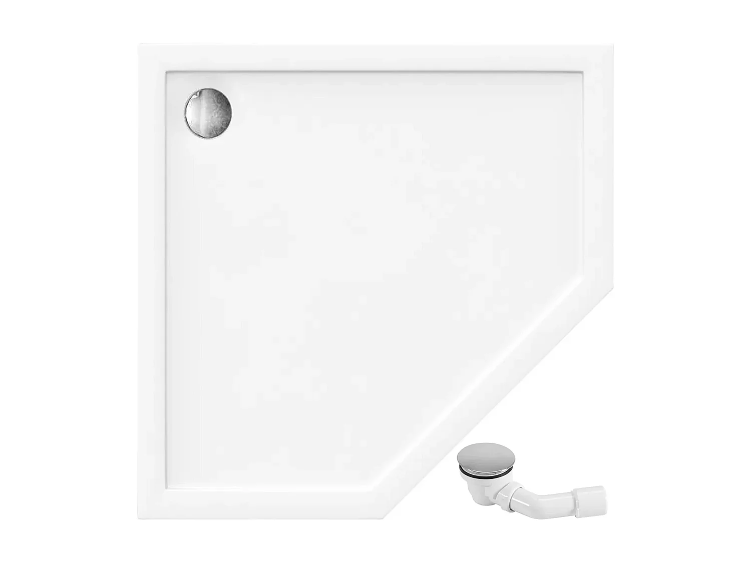 Duschkabine Rea Diamond 90X90 Brush Gold + Duschtasse Savoy White