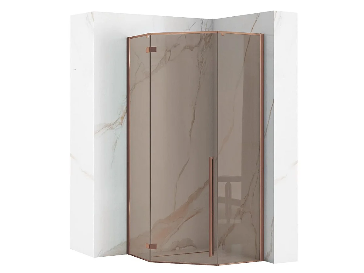 Cabine De Douche Rea Diamond 90X90 Brush Copper