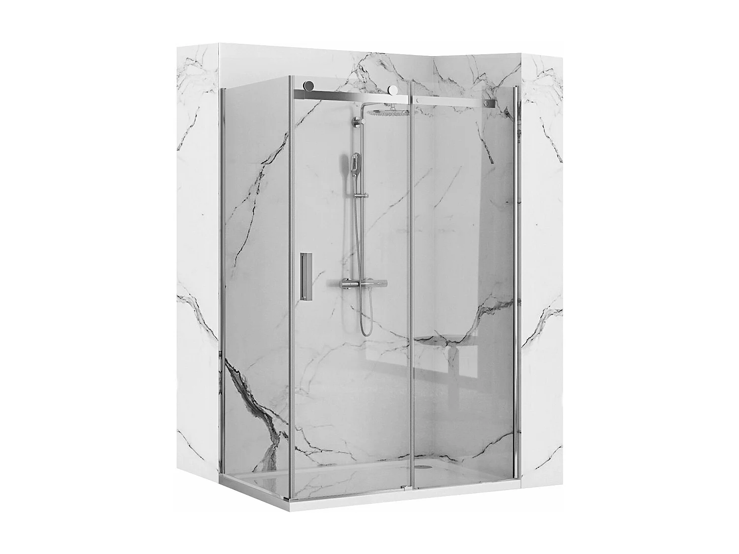 Cabine De Douche Rea Nixon-2 90X140 Right Chrome