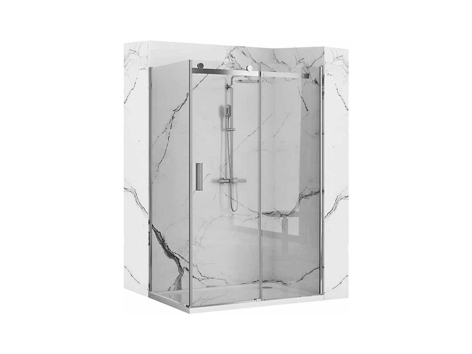 Cabine De Douche Rea Nixon-2 80X120 Left Chrome