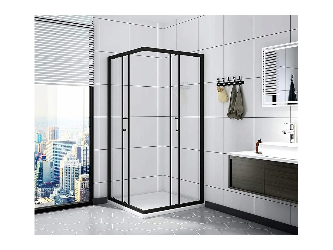 Cabine De Douche Rea Vito 80X80 Black
