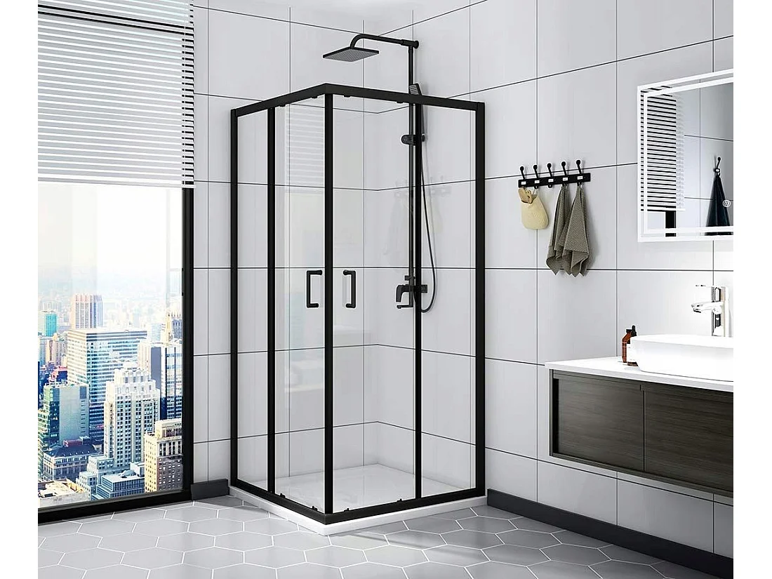 Cabine De Douche Rea Vito 80X80 Black