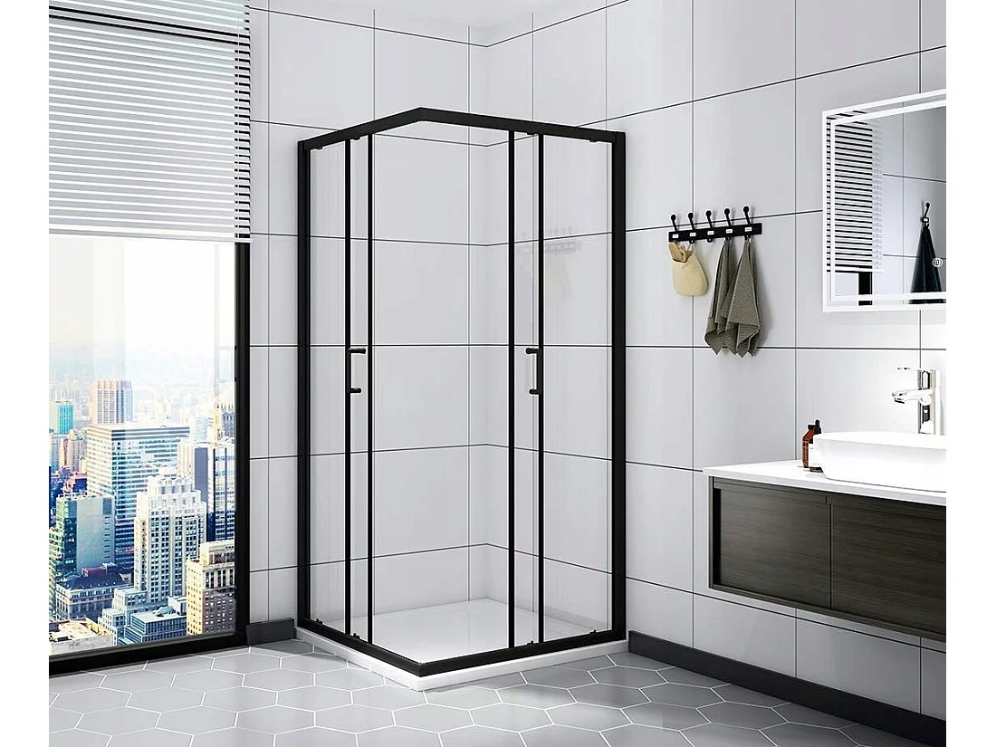Cabine De Douche Rea Vito 80X80 Black