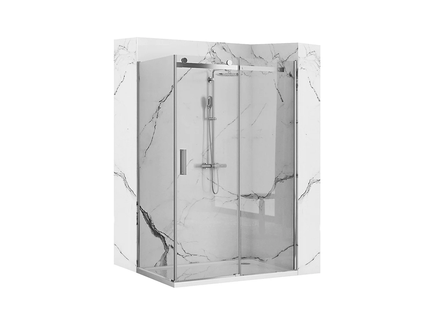 Cabine De Douche Rea Nixon-2 90X120 Left Chrome