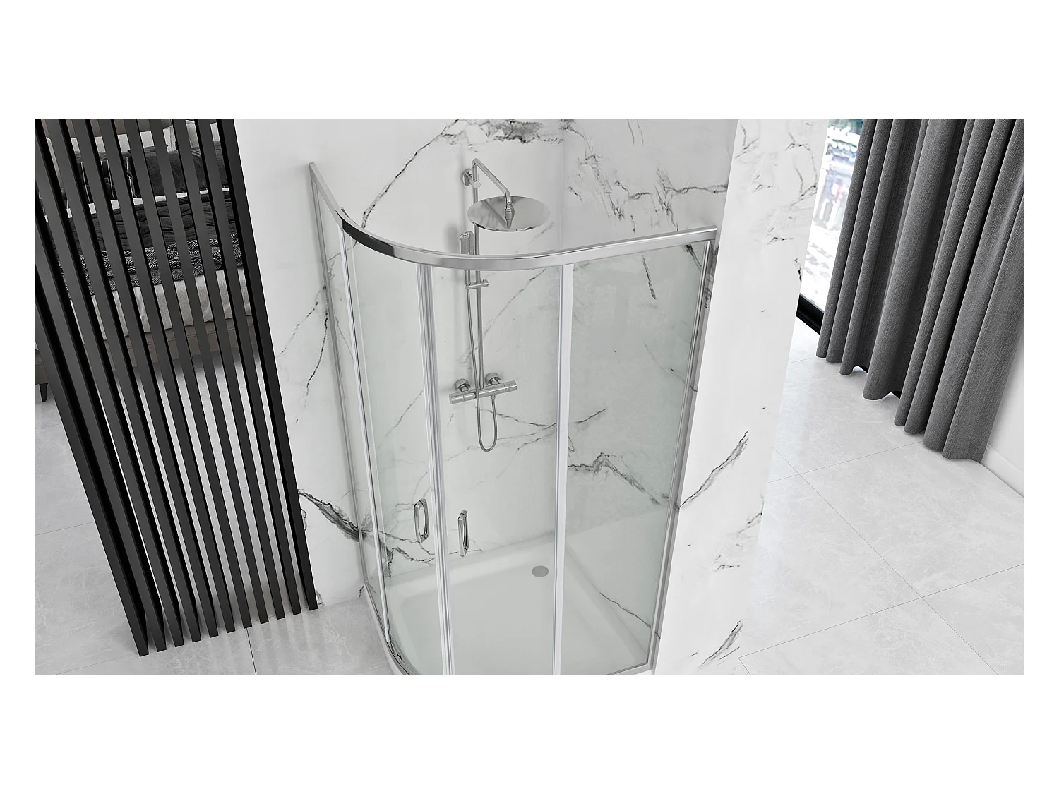 Duschkabine Rea Look 80X80 Chrome