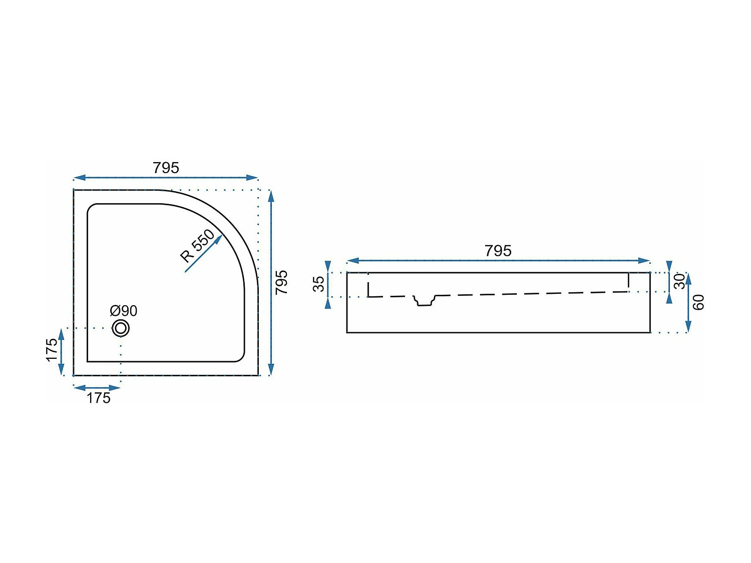Cabine De Douche Rea Look 80X80 Chrome