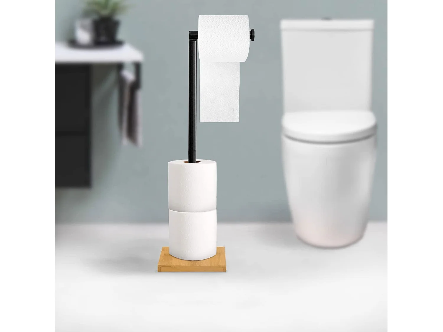 Porte Papier-Toilette Rea P70505 Black