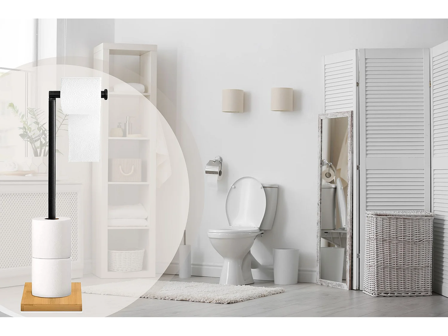 Porte Papier-Toilette Rea P70505 Black