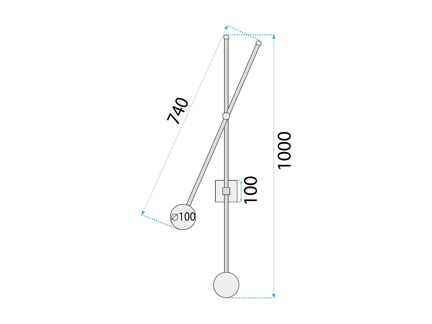 Applique Murale Toolight App1595-2W Black
