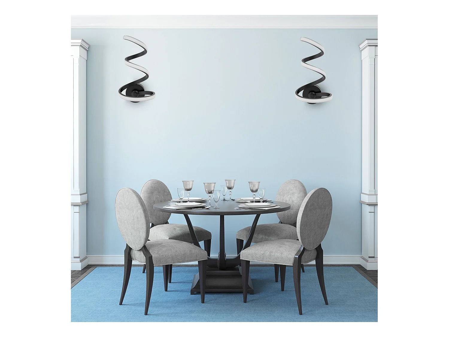 Applique Murale Toolight Led App829-W Spring Up Black