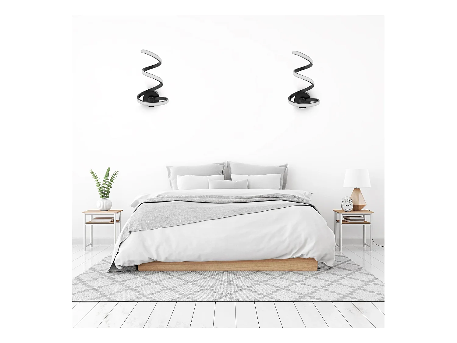 Applique Murale Toolight Led App829-W Spring Up Black