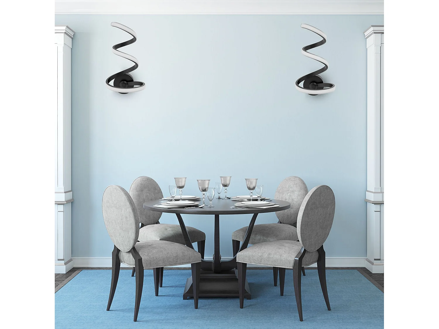 Applique Murale Toolight Led App829-W Spring Up Black