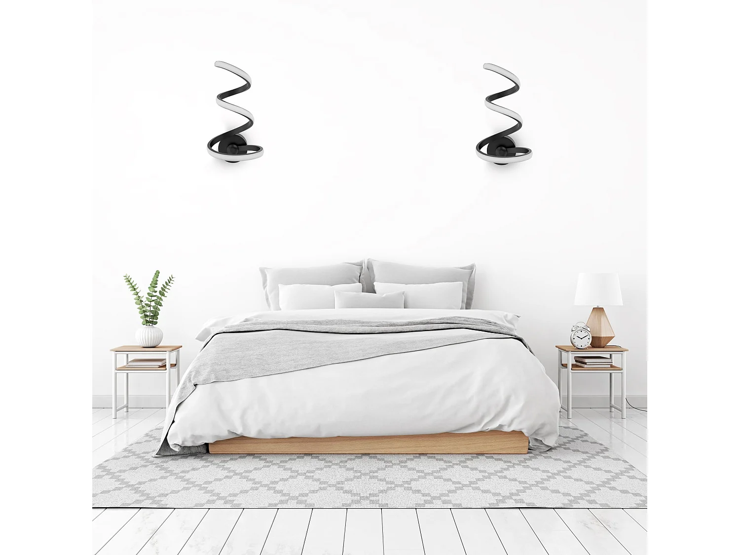 Applique Murale Toolight Led App829-W Spring Up Black