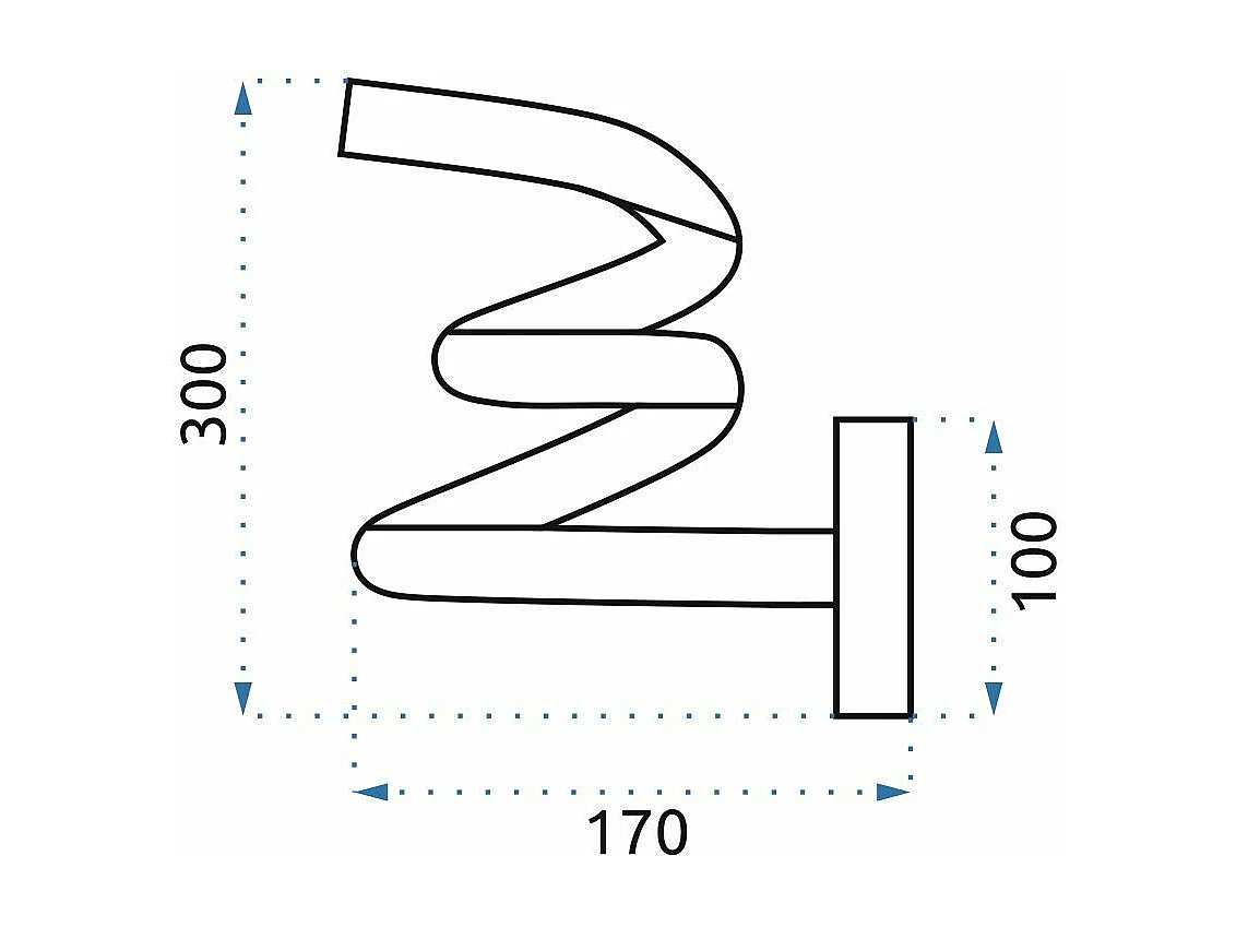 Applique Murale Toolight Led App829-W Spring Up Black