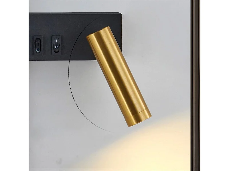 Toolight APP1439-W væglampe sort guld 51X16X51CM