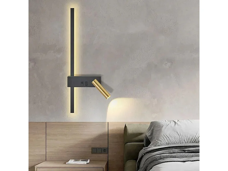 Toolight APP1439-W væglampe sort guld 51X16X51CM