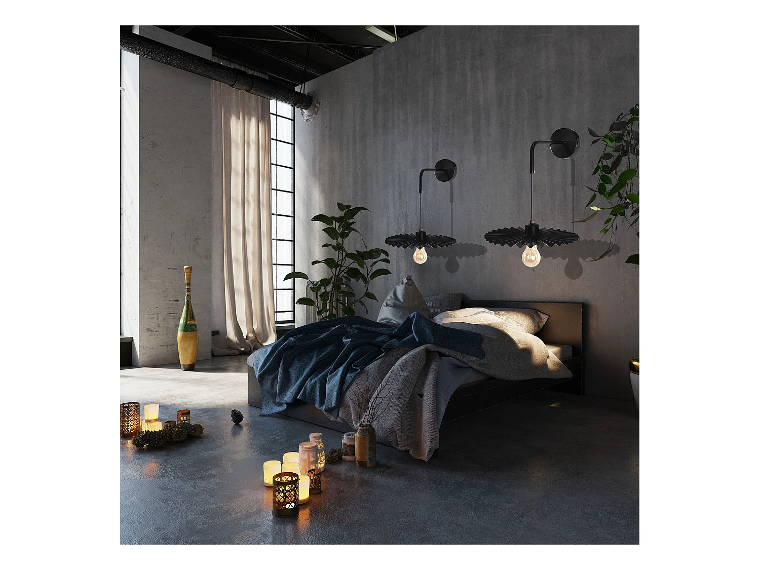 Applique Murale Toolight App1355-1W 30Cm Black