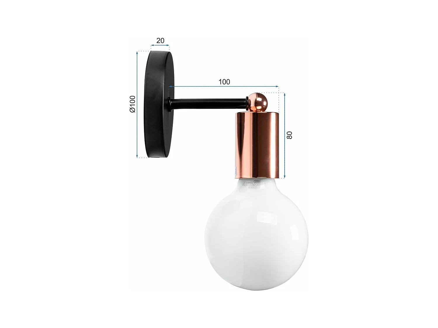 Applique Murale Toolight 392205 Black