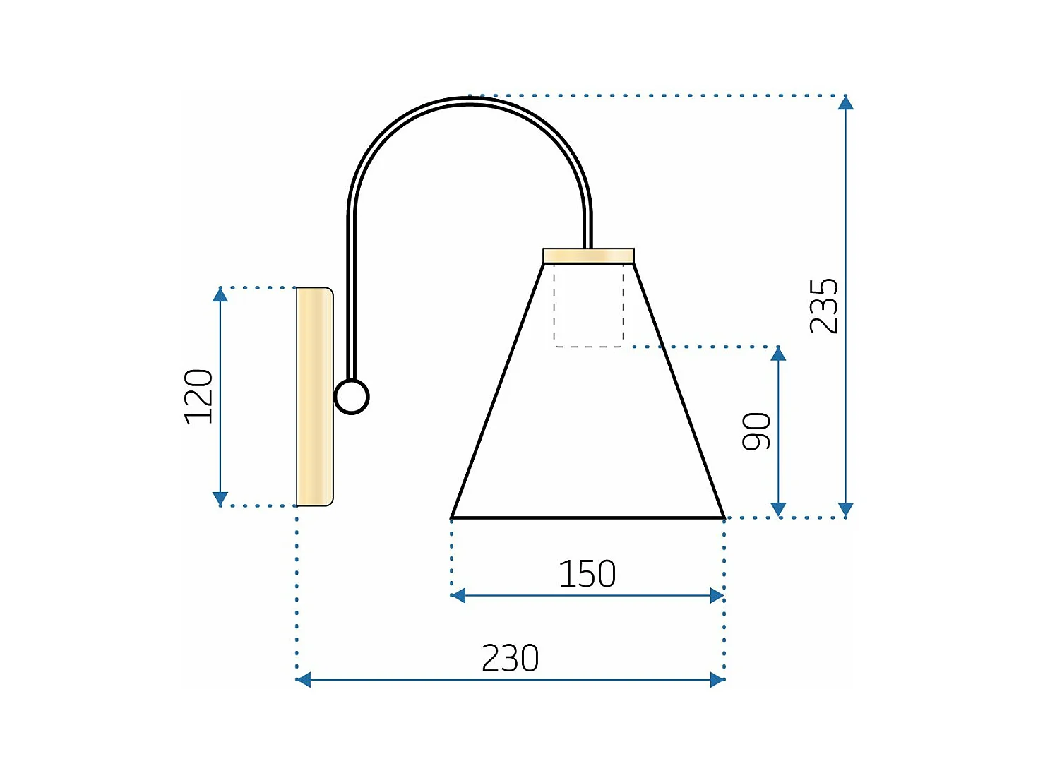 Applique Murale Toolight App932-1W Forest Black