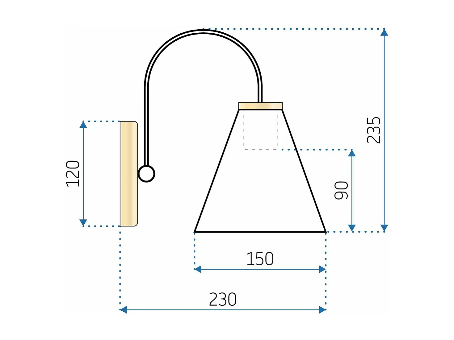 Applique Murale Toolight App932-1W Forest Black