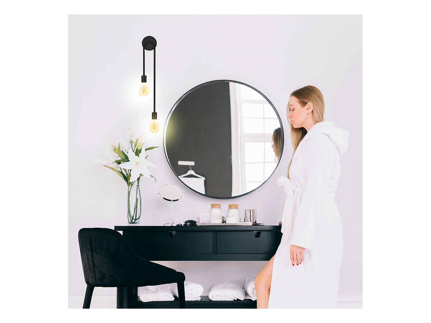 Applique Murale Toolight App1147-2W Black