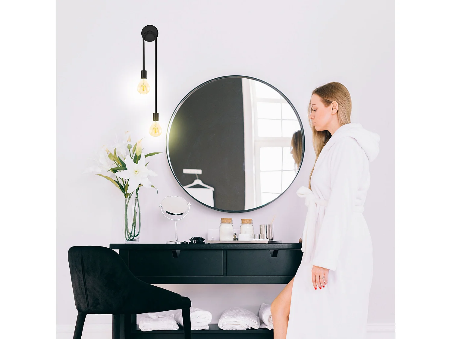 Applique Murale Toolight App1147-2W Black