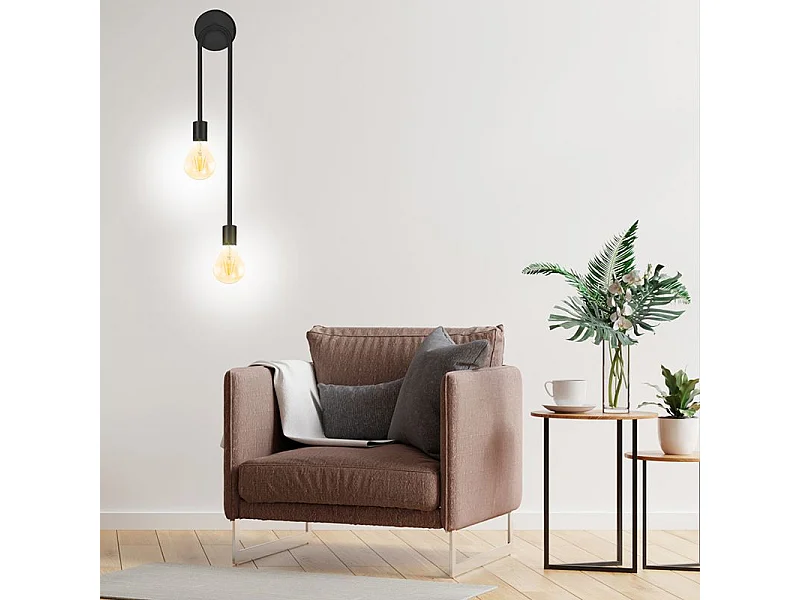 Toolight APP1147-2W væglampe sort 4,5X10X51,5CM