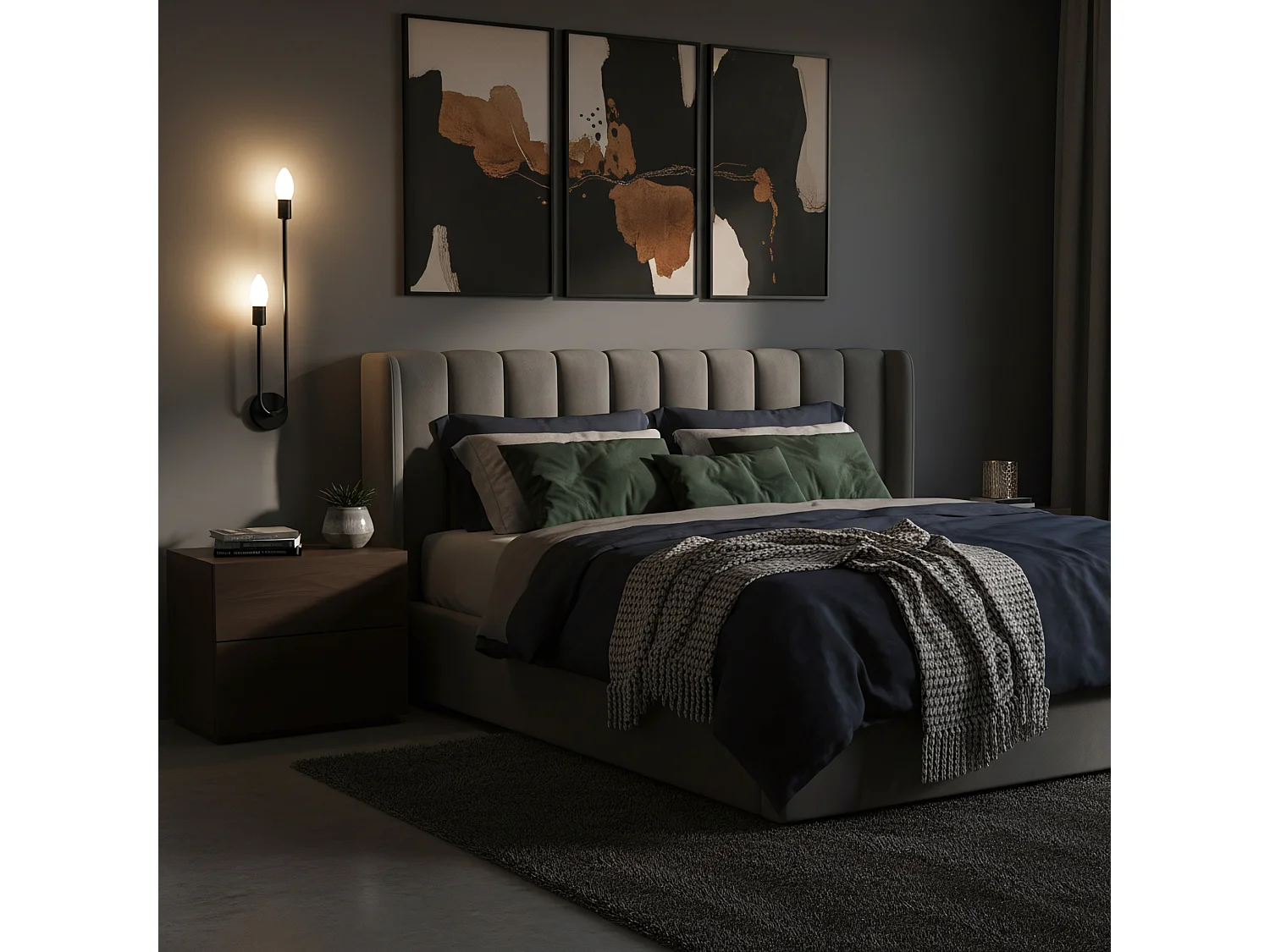 Toolight APP1147-2W væglampe sort 4,5X10X51,5CM