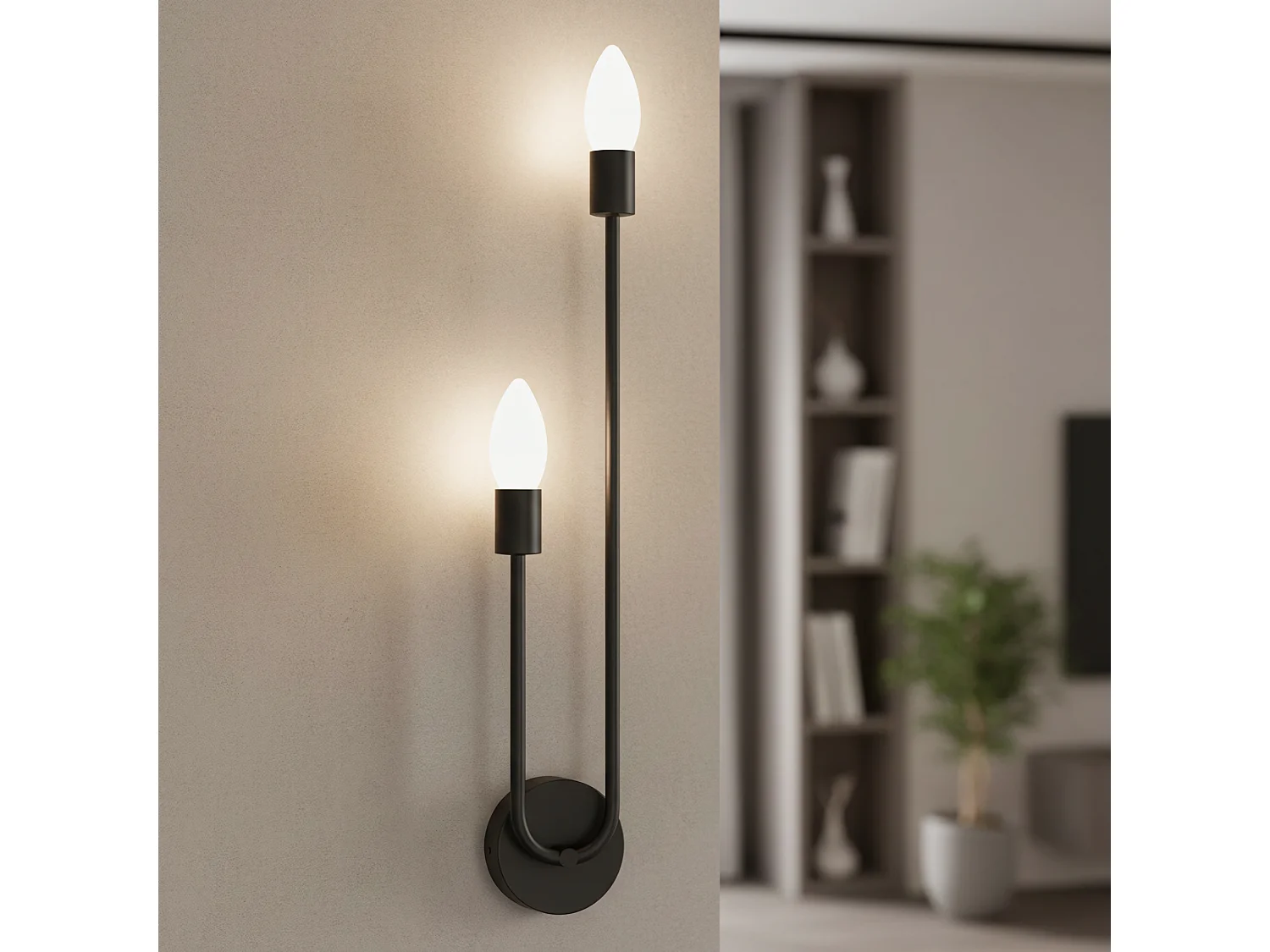 Toolight APP1147-2W væglampe sort 4,5X10X51,5CM