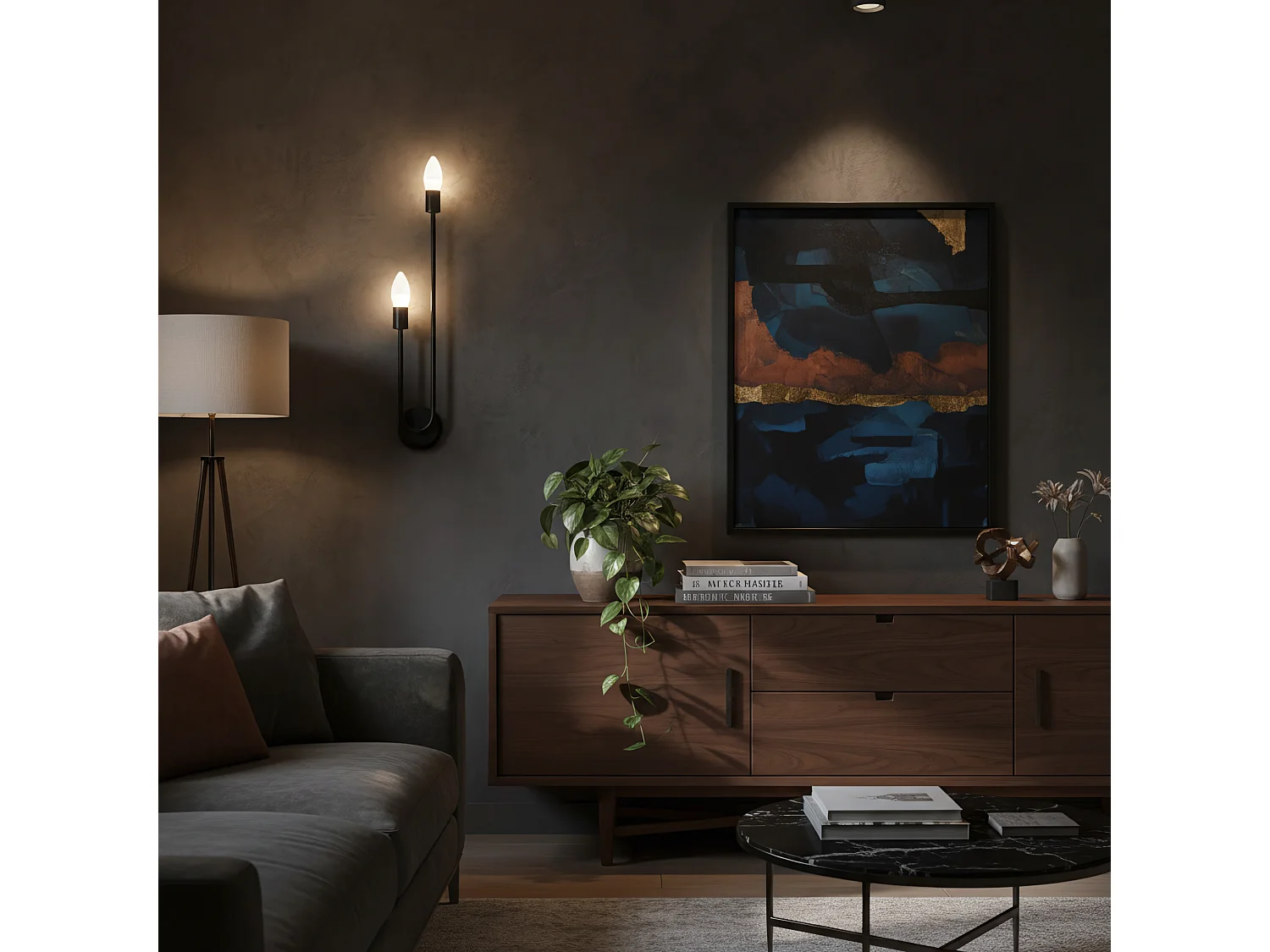 Lampada Da Parete Toolight App1147-2W Black