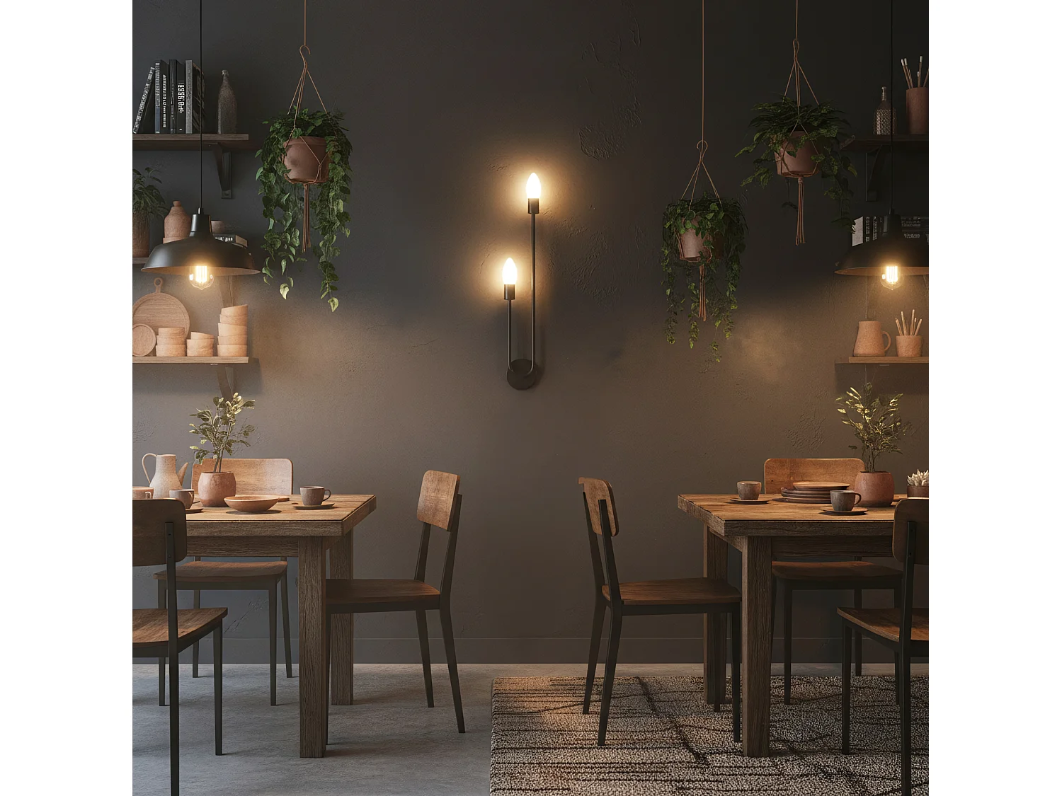 Lampada Da Parete Toolight App1147-2W Black