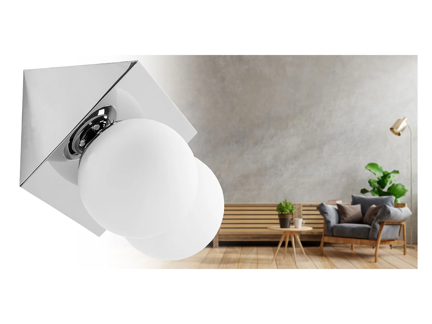 Applique Murale Toolight App1228-2W Chrome