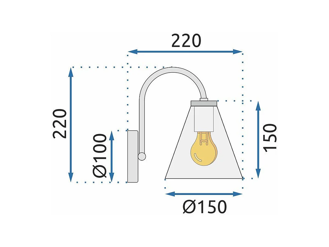 Applique Murale Toolight App933-1W Forest White