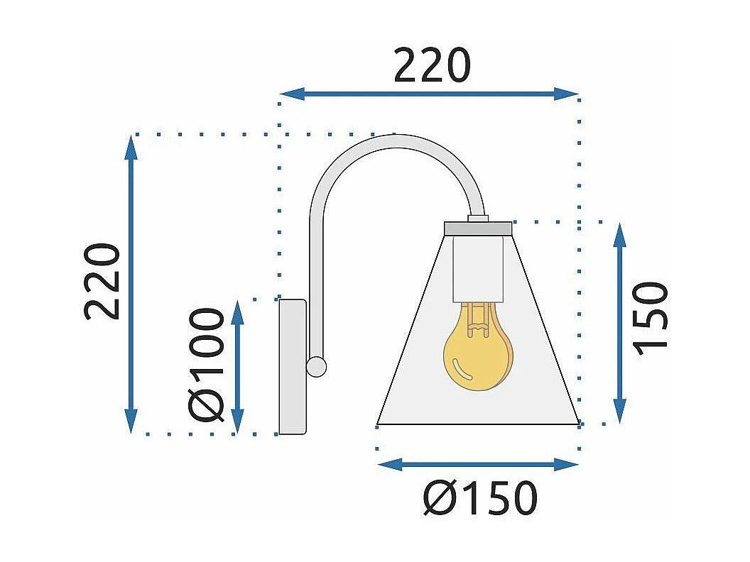 Applique Murale Toolight App933-1W Forest White