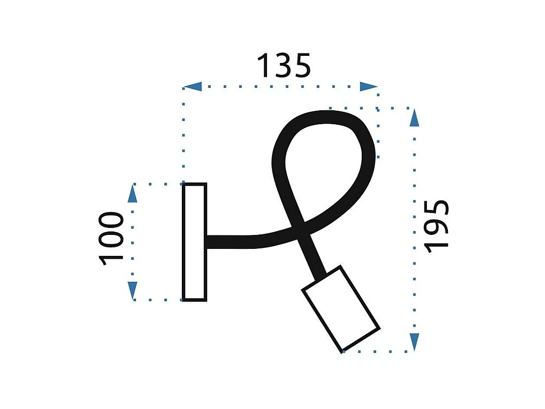 Applique Murale Toolight App516-1W Paradise Black