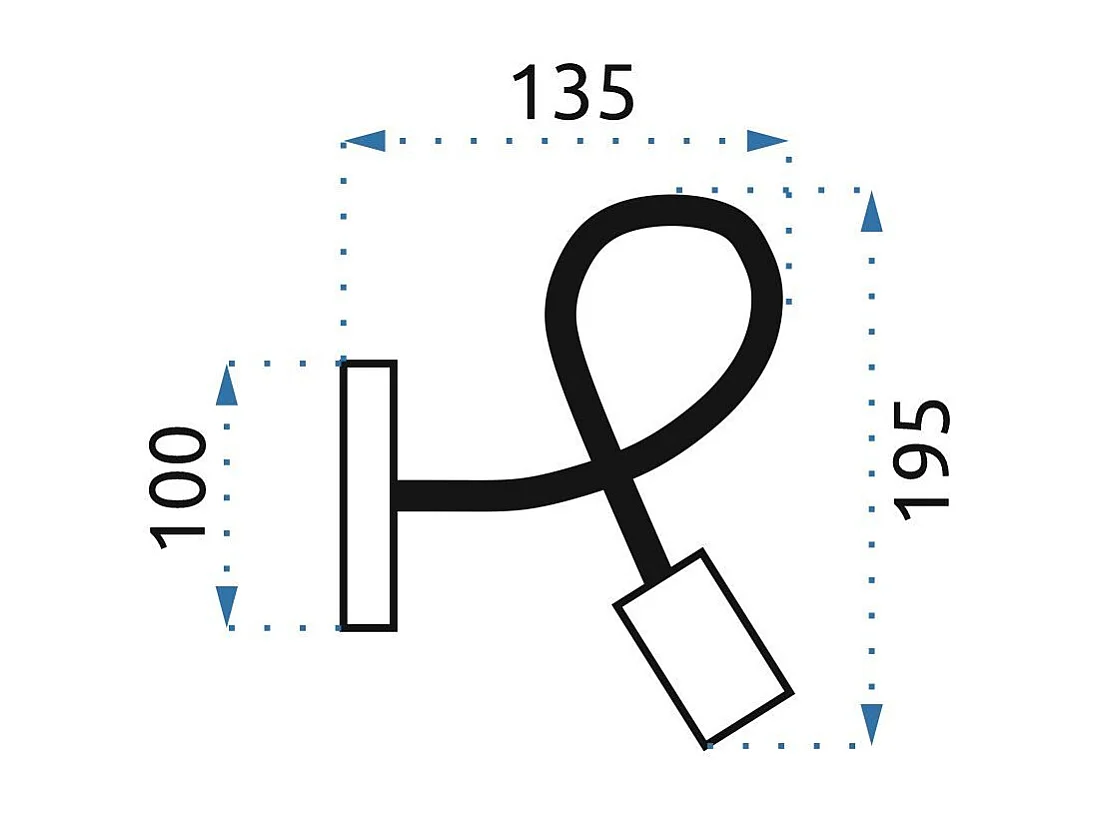 Applique Murale Toolight App516-1W Paradise Black