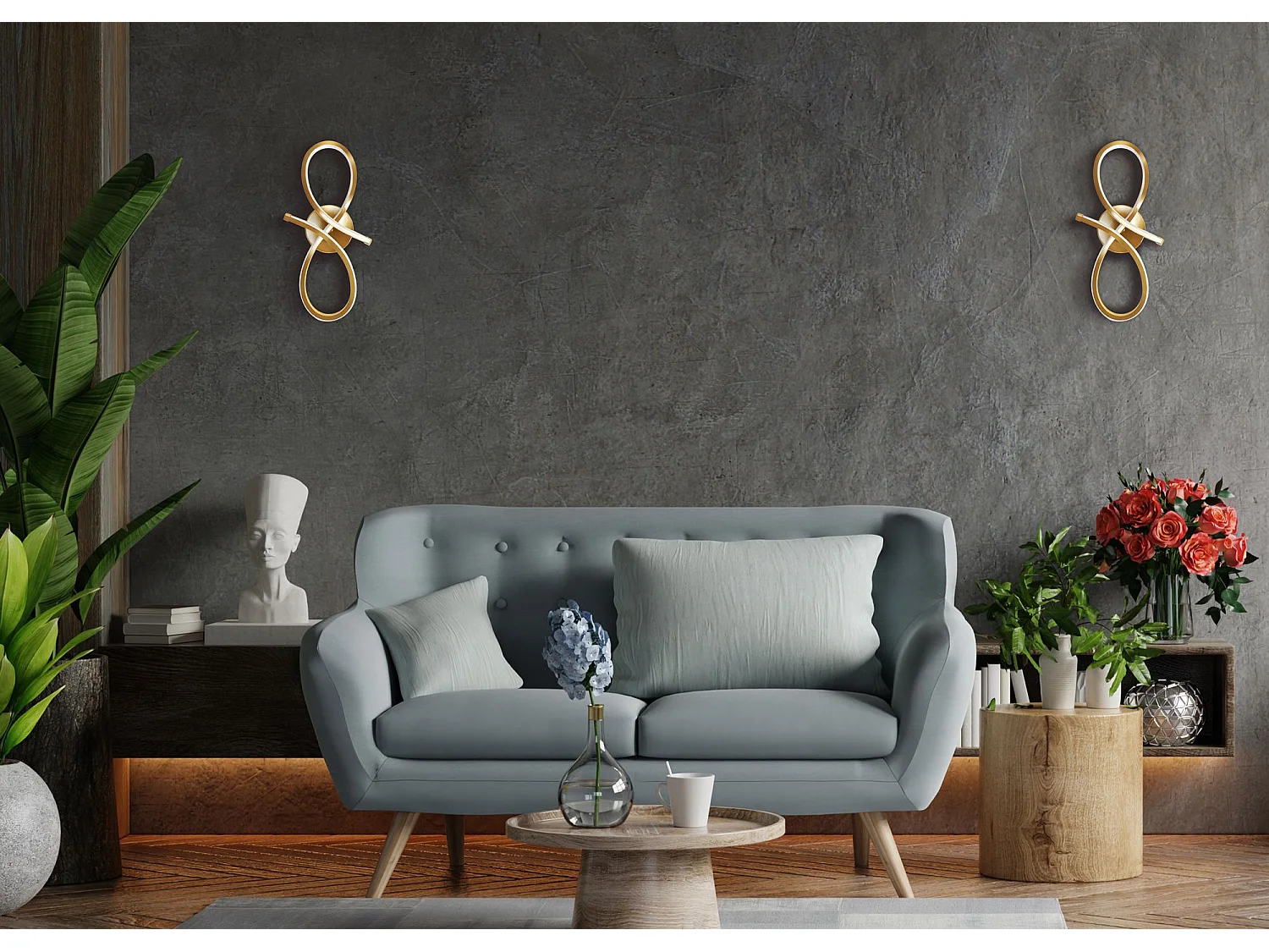 Lampada Da Parete Toolight Led App1051-W Gold