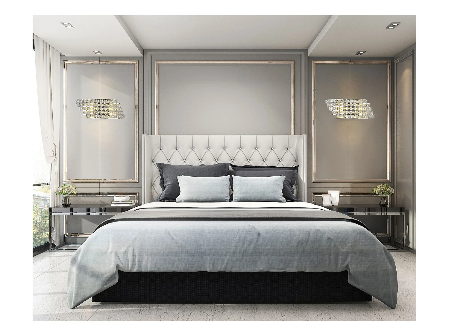 Applique Murale Toolight App676-1W Light Grey