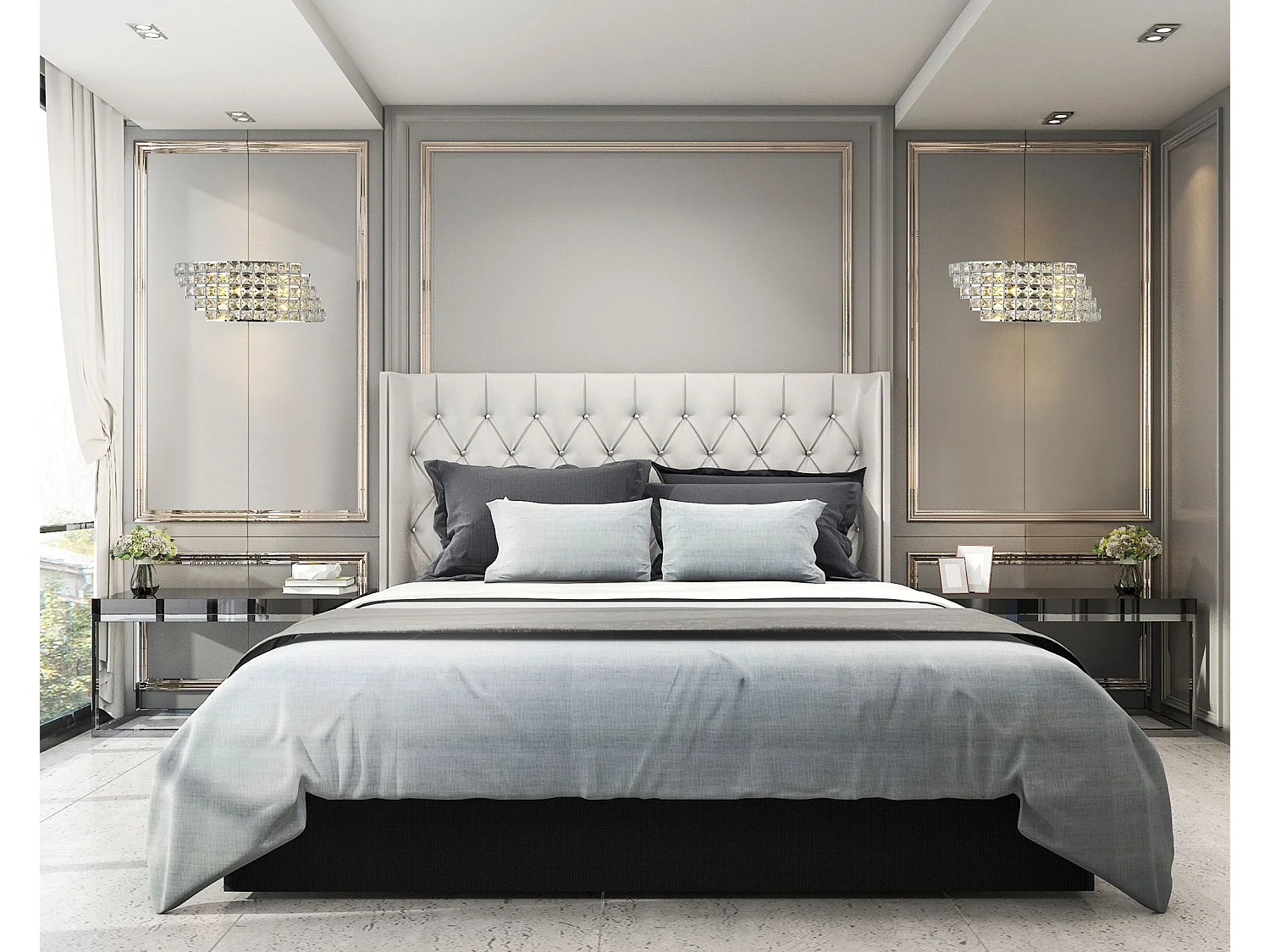 Applique Murale Toolight App676-1W Light Grey