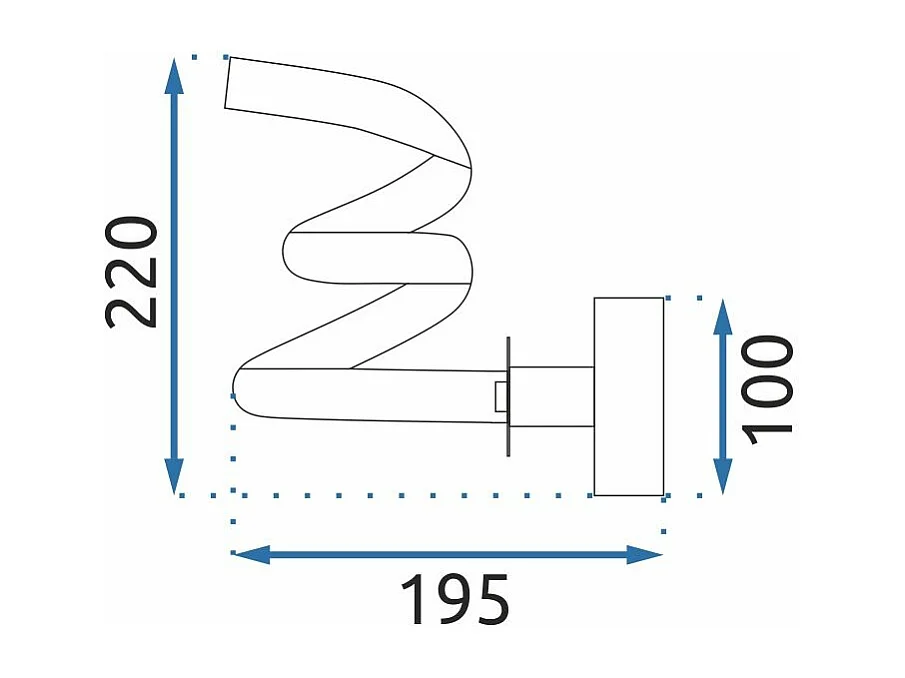 Wandlampe Toolight Led App1053-W Gold