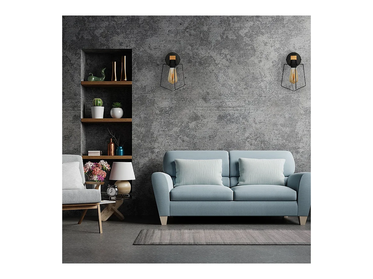 Applique Murale Toolight App978-1W Black